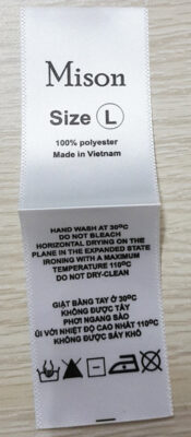 Clothing Size Labels